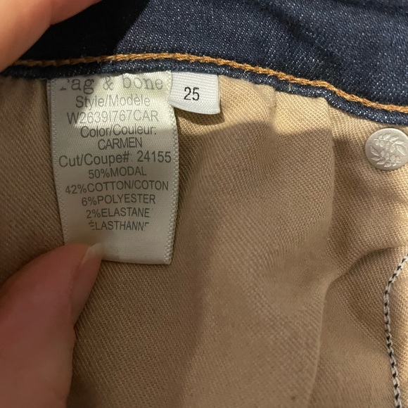 Womens Rag & Bone blue jeans size 25. High rise ankle skinny - Picture 6 of 9